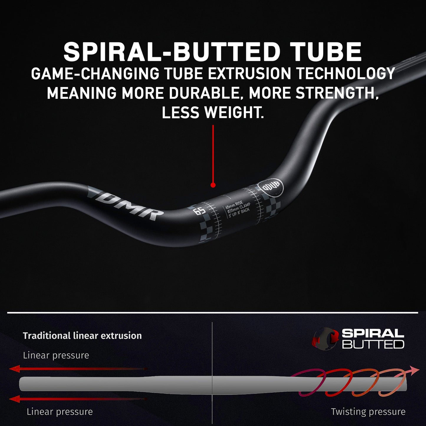 DMR 800 VIBROCORE Rise 65mm 780mm Manubrio nero