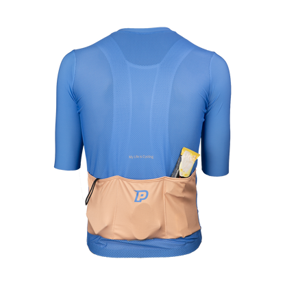 Maglia PROBIKESHOP By CHEF DE FILE Maniche Corte Blu/Lilla