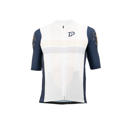 Maglia PROBIKESHOP By CHEF DE FILE Maniche Corte Blu marino/Bianco