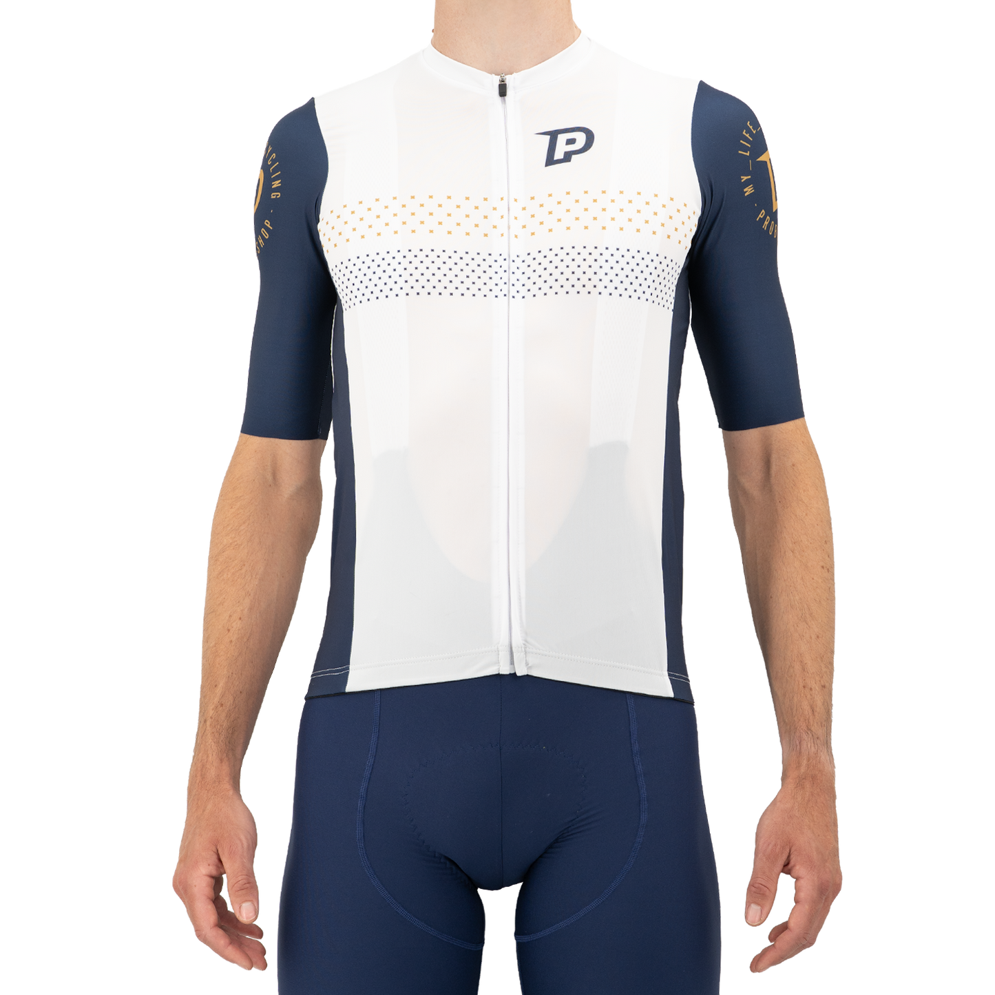 PROBIKESHOP Maglia a manica corta Navy/Bianco