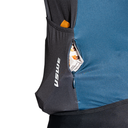 Maillot Maniche Corte USWE SKARP GRAVEL Blu