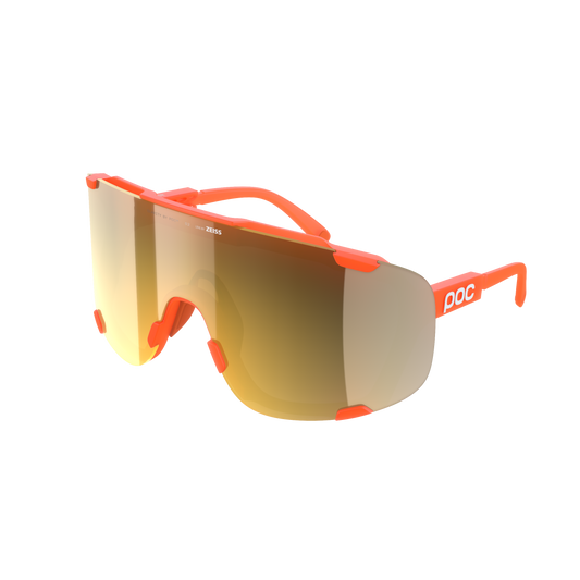 POC DEVOUR + Arancione Fluo Occhiali traslucidi Chiarezza Strada Parzialmente Soleggiato Lente Oro