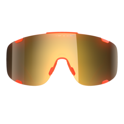 Occhiali POC DEVOUR + Arancio Fluo Traslucido Lente Clarity Road Partly Sunny Gold