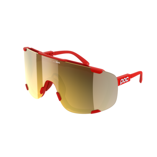 Occhiali POC DEVOUR + lente Red Clarity Road Partly Sunny Gold