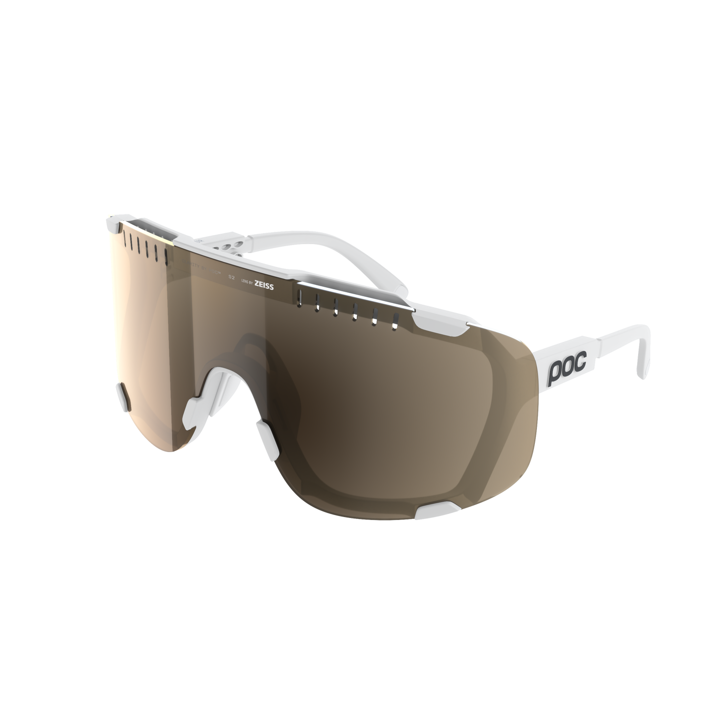 POC DEVOUR WF + occhiali Bianco/Clarity Trail/Argento parzialmente soleggiato