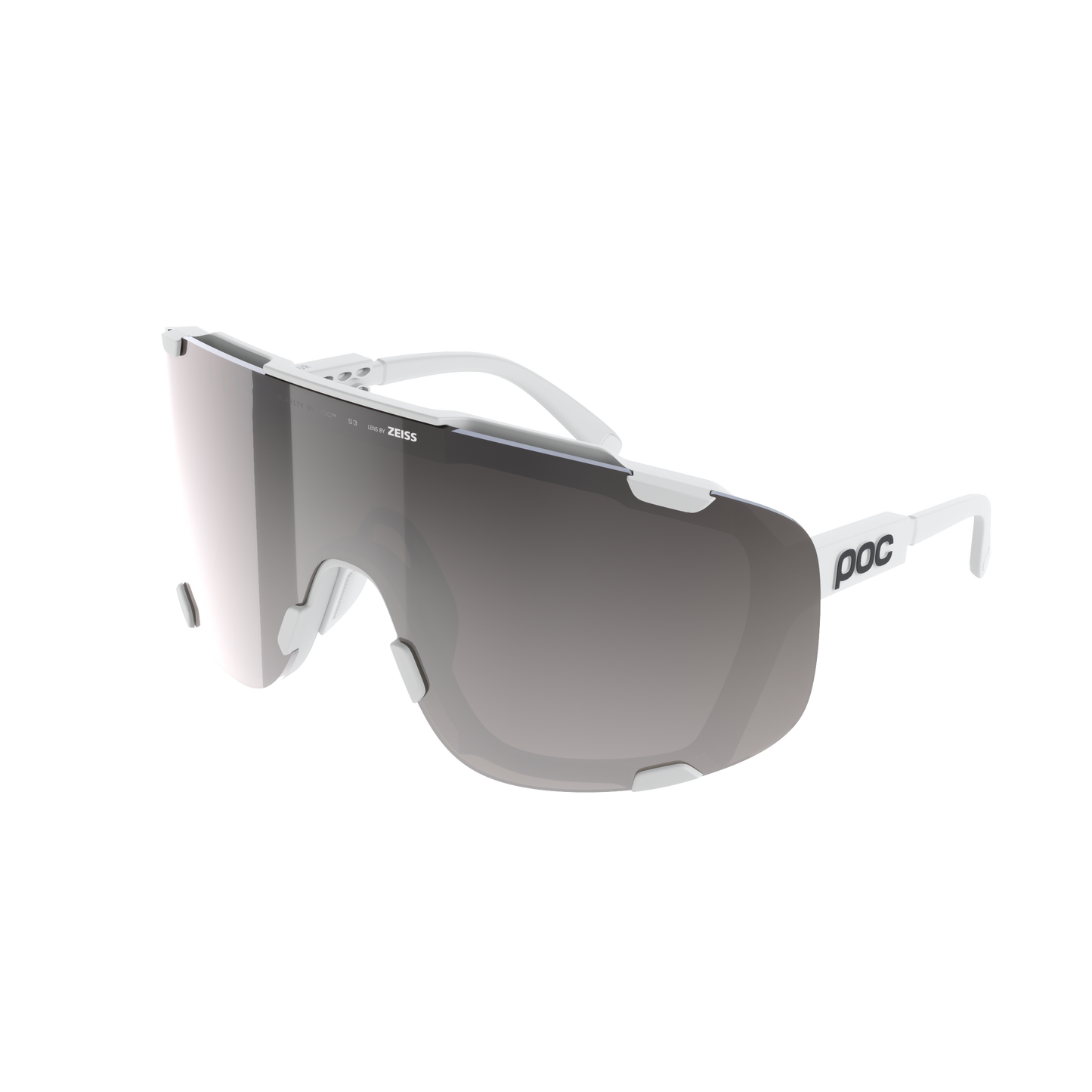 POC DEVOUR WF + Occhiali Bianco/Clarity Road/Argento Sole