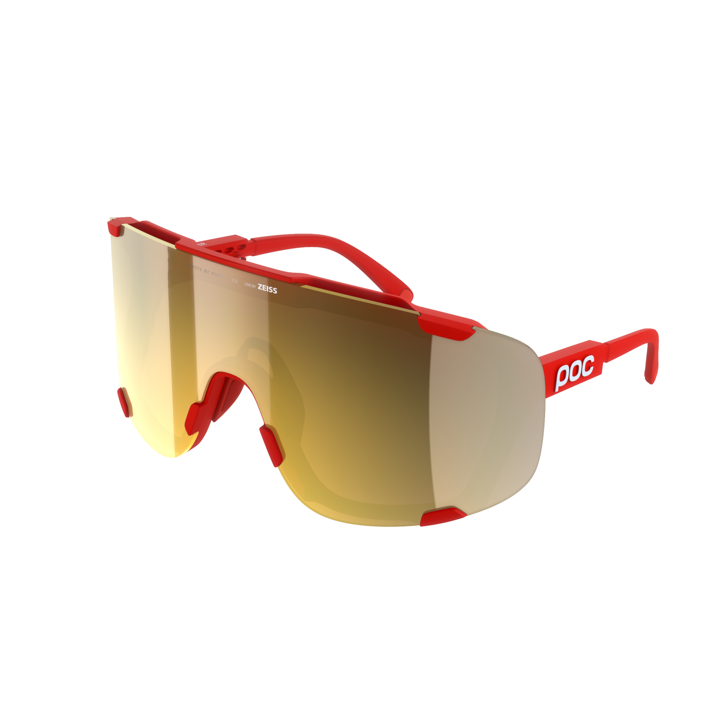 POC DEVOUR WF + Occhiali Red/Clarity Road/Partly Sunny Gold