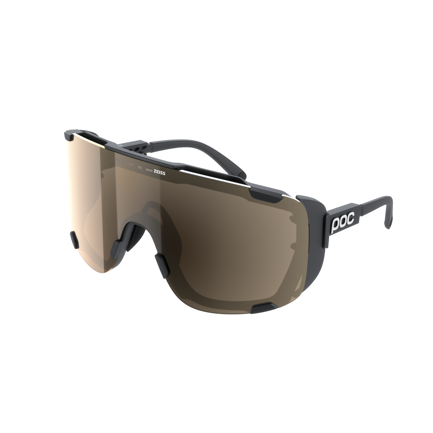 POC DEVOUR ULTRA + Occhiali Black Clarity Trail Lente argento parzialmente soleggiata
