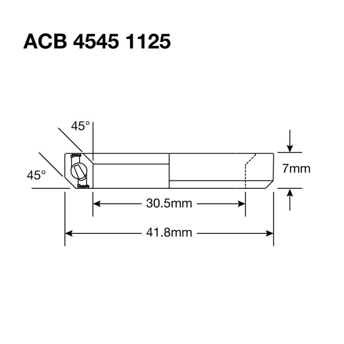 CUSCINETTI ENDURO 1125 BO Cuscinetto sterzo - ABEC 5 - Ossido nero - 30,5x41,8x6,5 (45x45°) ACB