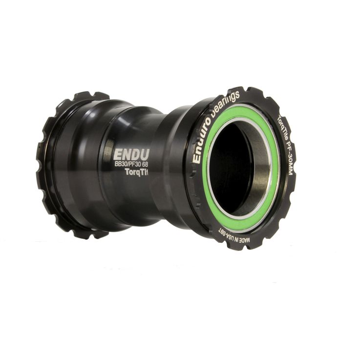 CUSCINETTI ENDURO Movimento centrale TorqTite PF30 asse 30 mm (stretto) Acciaio inox nero