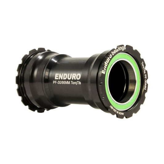 CUSCINETTI ENDURO Movimento centrale TorqTite BB386 Asse DUB Acciaio inox Nero