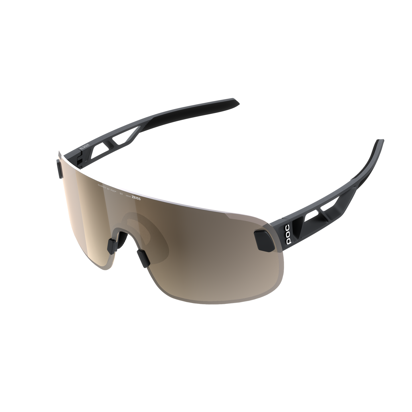 POC ELICIT Occhiali Black Clarity Trail Lente argento parzialmente soleggiata