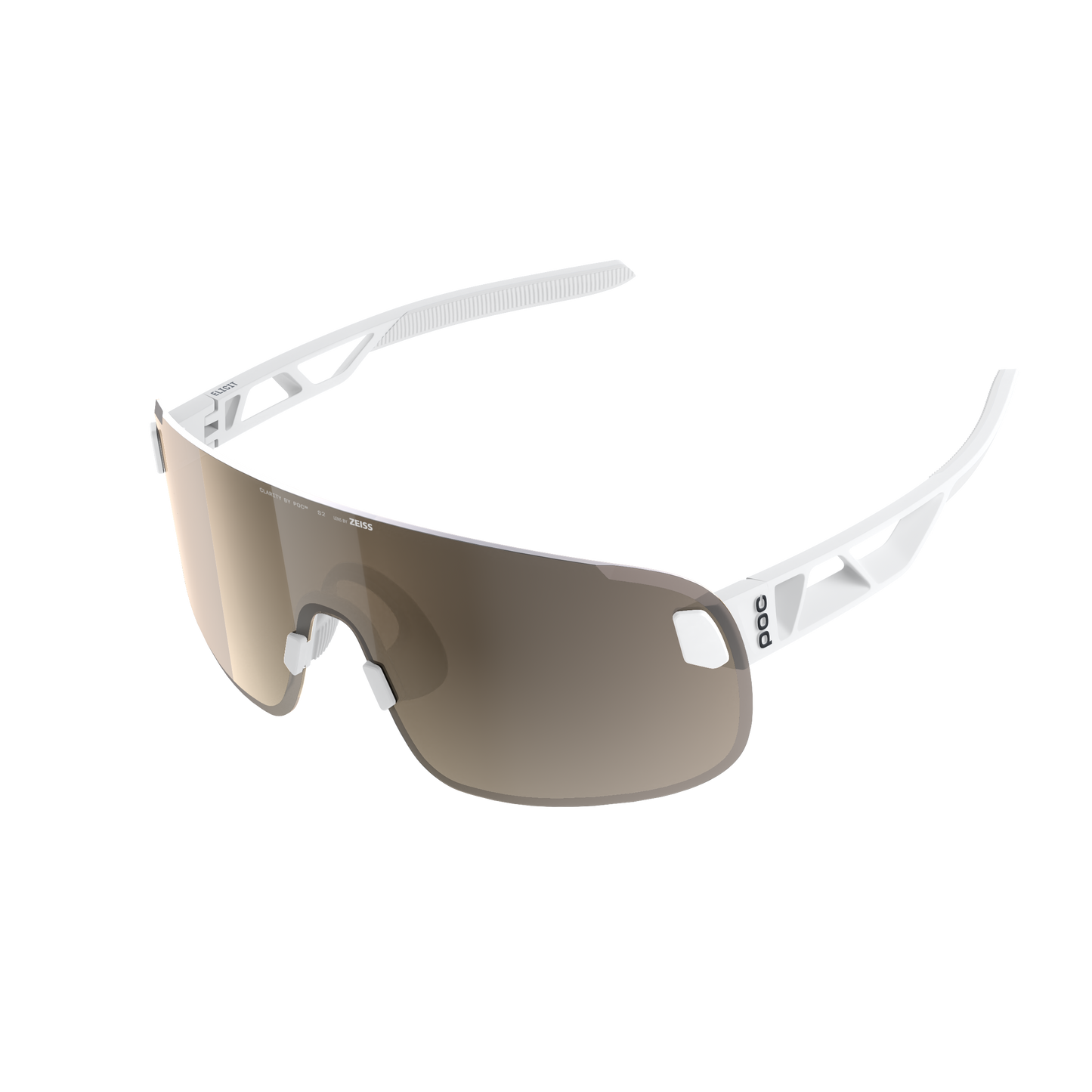 Occhiali POC ELICIT + Lente bianca Clarity Trail parzialmente soleggiata argento