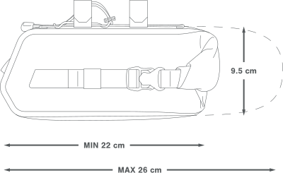 APIDURA RACING AEROBAR PACK 2,5 L Borsa da manubrio nera