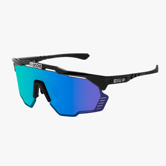 Occhiali da sole SCICON AEROSHADE KUNKEN Nero Multimirror Blu