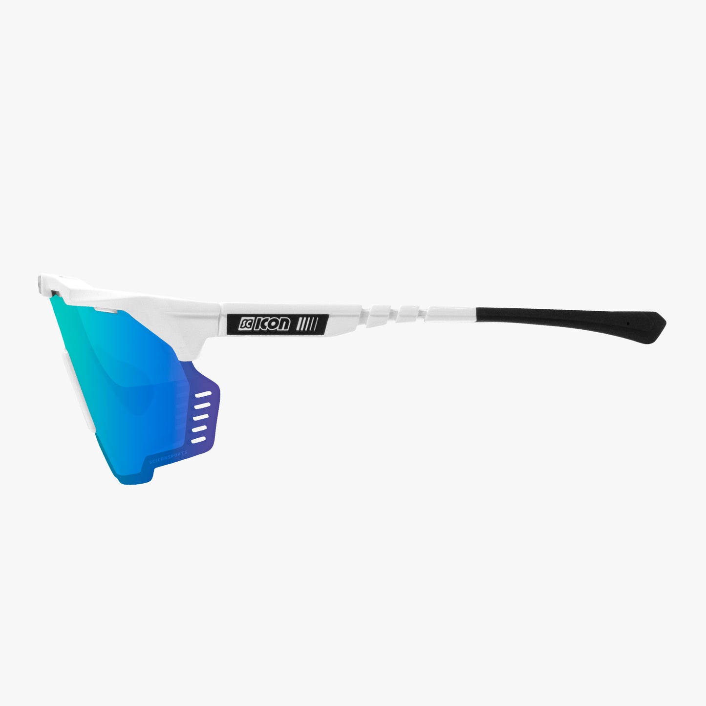 Occhiali da sole SCICON AEROSHADE KUNKEN Bianco Multimirror Blu