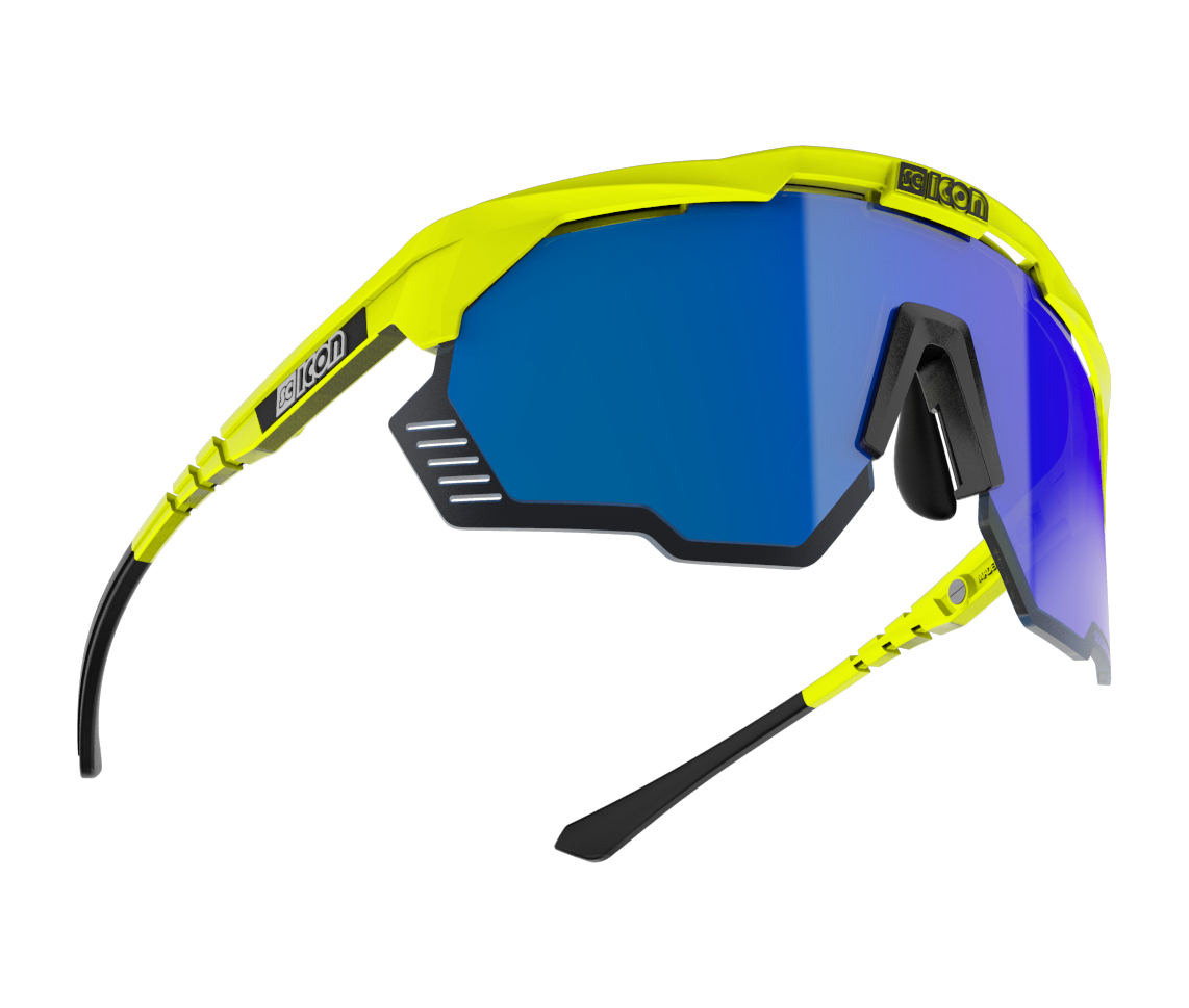 Occhiali SCICON AEROSHADE KUNKEN Giallo fluo Multimirror Blu