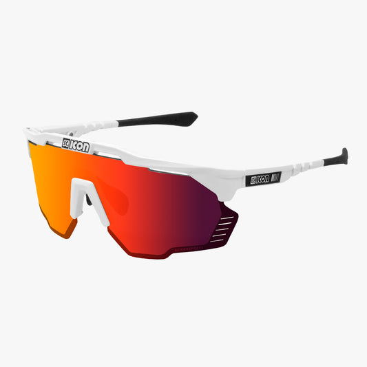 SCICON AEROSHADE Occhiali KUNKEN Bianco Multimirror Rosso