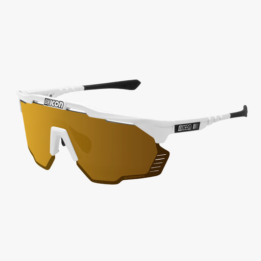 Occhiali da sole SCICON AEROSHADE KUNKEN Bianco Multimirror Bronzo