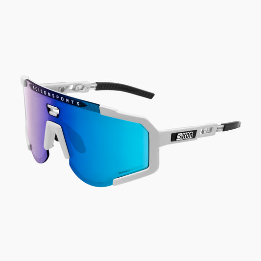 Occhiali SCICON AEROSCOPE Bianco Multimirror Blu