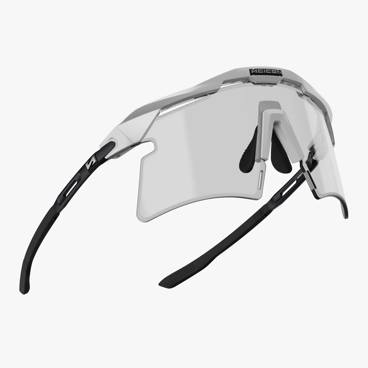 SCICON AEROSHADE 2.0 Occhiali in metallo bianco TITANIO Lenti fotocromatiche grigie