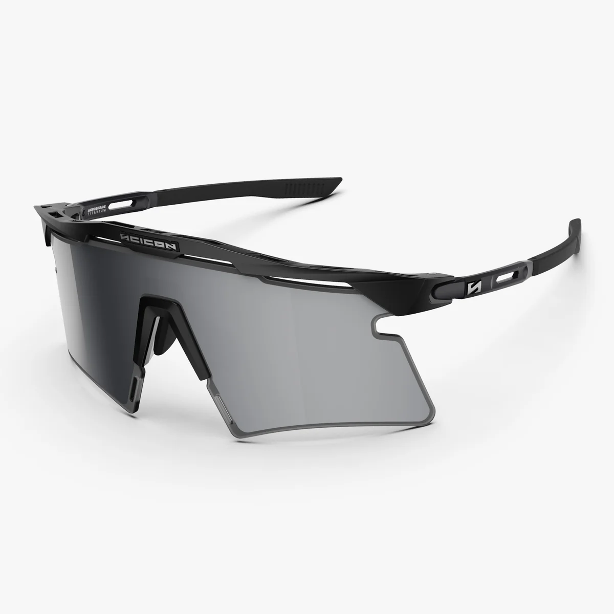 Occhiali SCICON AEROSHADE 2.0 TITANIUM Nero opaco Multimirror Argento + Lente rosa