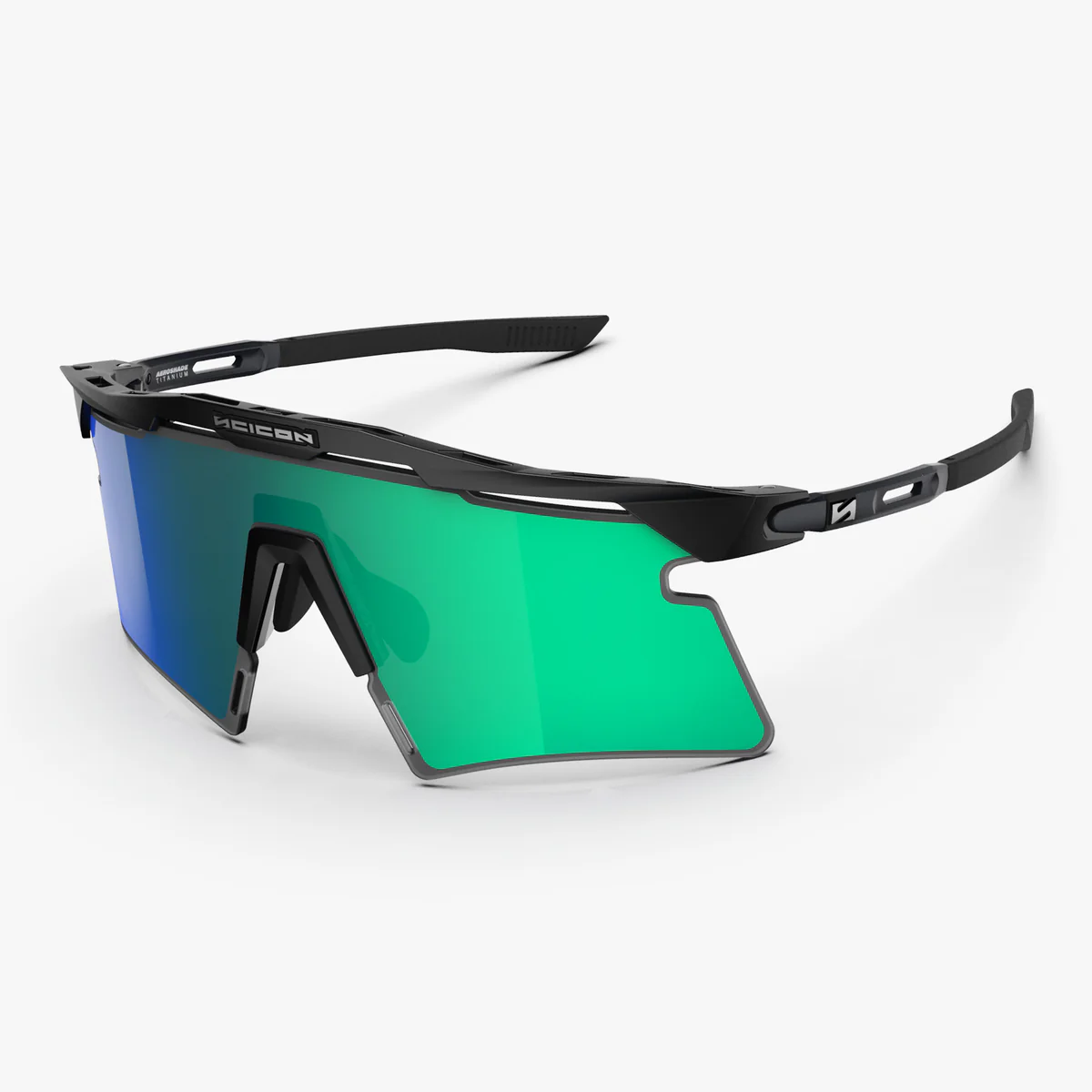 Occhiali SCICON AEROSHADE 2.0 TITANIUM Lente nera opaca Multimirror Blu Verde + Rosa