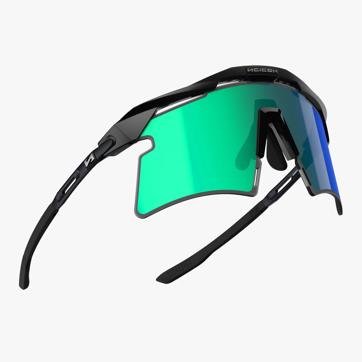 Occhiali SCICON AEROSHADE 2.0 TITANIUM Lente nera opaca Multimirror Blu Verde + Rosa