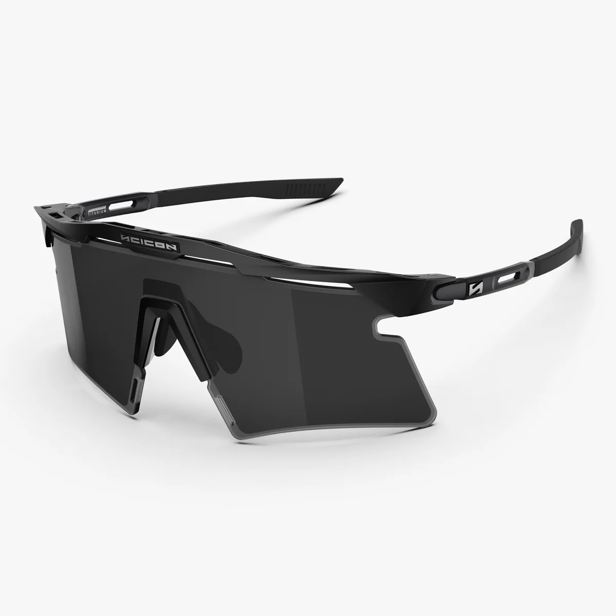 SCICON AEROSHADE 2.0 TITANIUM Occhiali nero fumo opaco + lente rosa