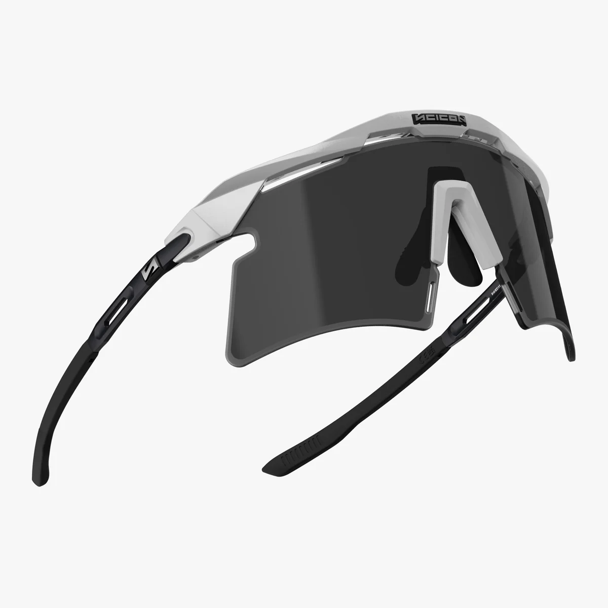SCICON AEROSHADE 2.0 TITANIO Bianco Metallo Fumo Nero + Occhiali Rosa