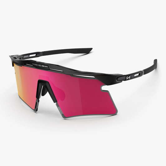 SCICON AEROSHADE 2.0 TITANIUM Nero Opaco Lenti Multimirror + Occhiali Rosa