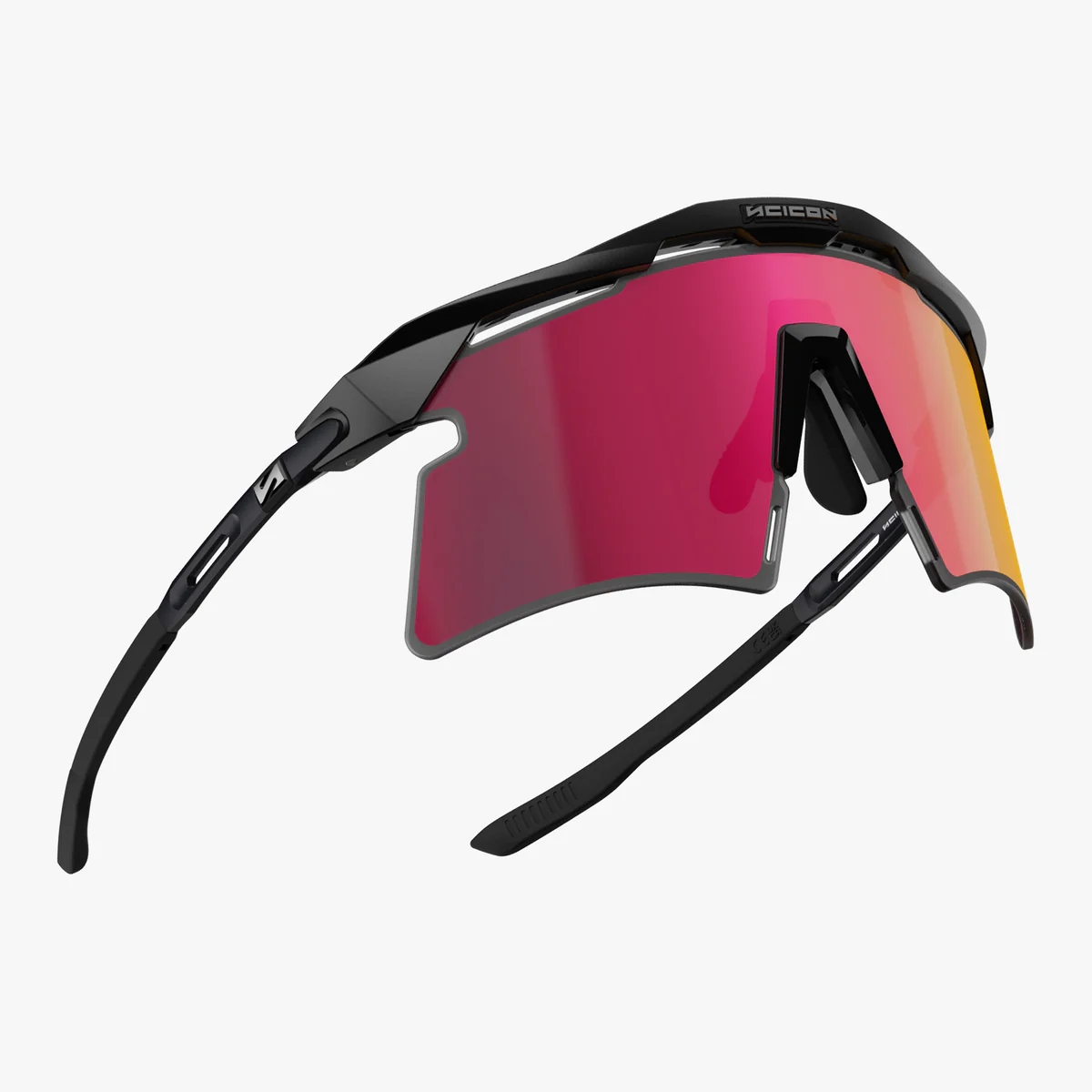 SCICON AEROSHADE 2.0 TITANIUM Nero Opaco Lenti Multimirror + Occhiali Rosa