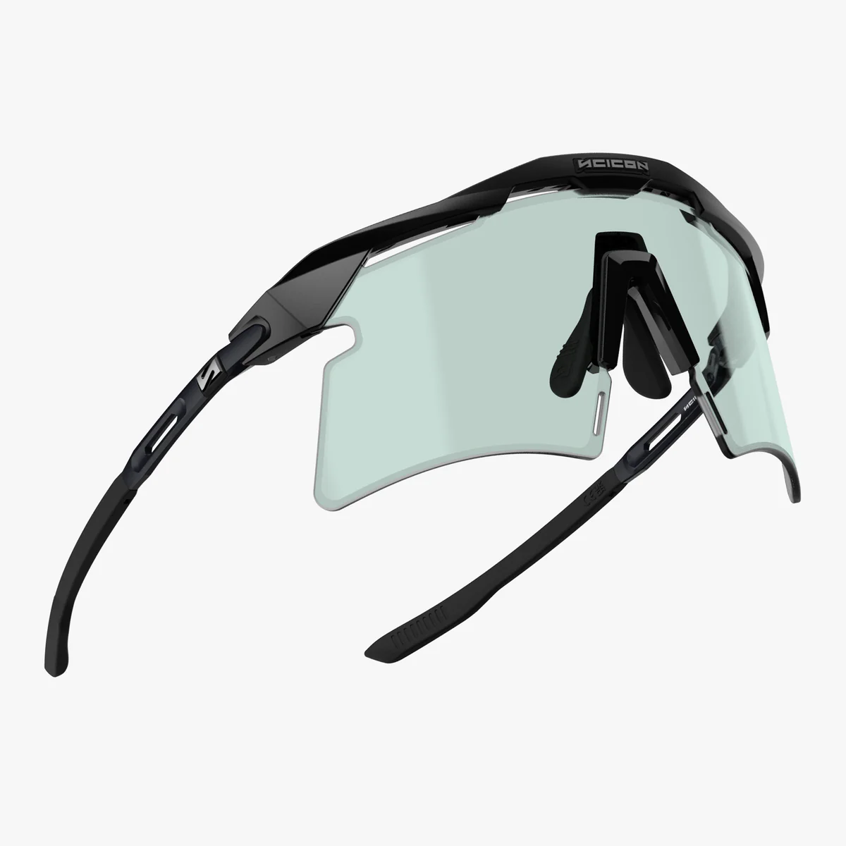 SCICON AEROSHADE 2.0 TITANIUM Occhiali Nero Opaco Blu Verde Lente Fotocromatica