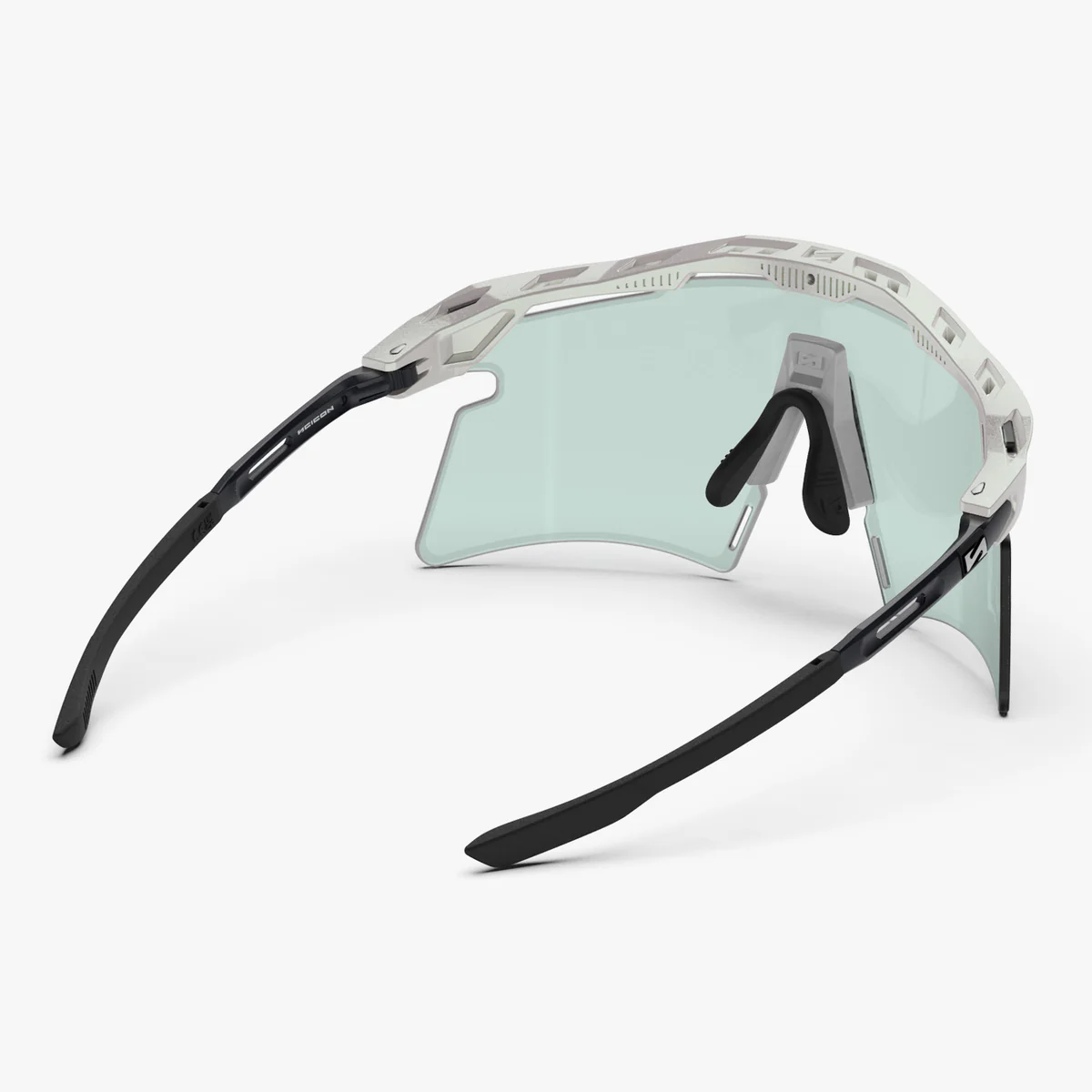 SCICON AEROSHADE 2.0 Occhiali in metallo bianco TITANIO Lente fotocromatica blu verde