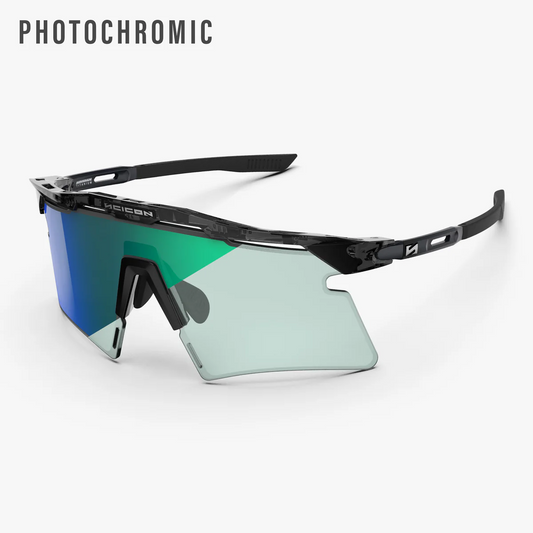 Occhiali da sole SCICON AEROSHADE 2.0 TITANIUM Nero Cristallo Lucido Blu Verde Lente Fotocromatica