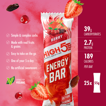 Barretta Energetica HIGH5 ENERGY BAR (55g) Frutti rossi