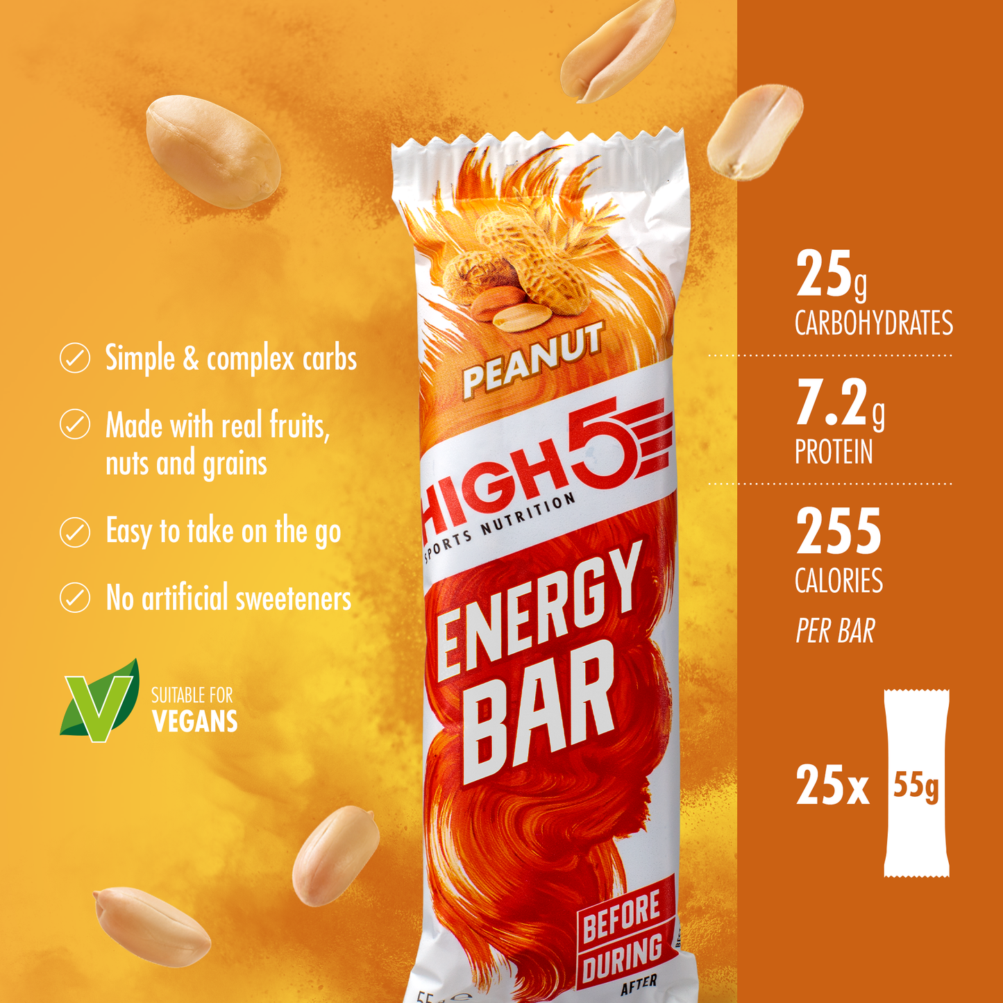 Barretta energetica HIGH5 ENERGY BAR (55 g) Arachidi