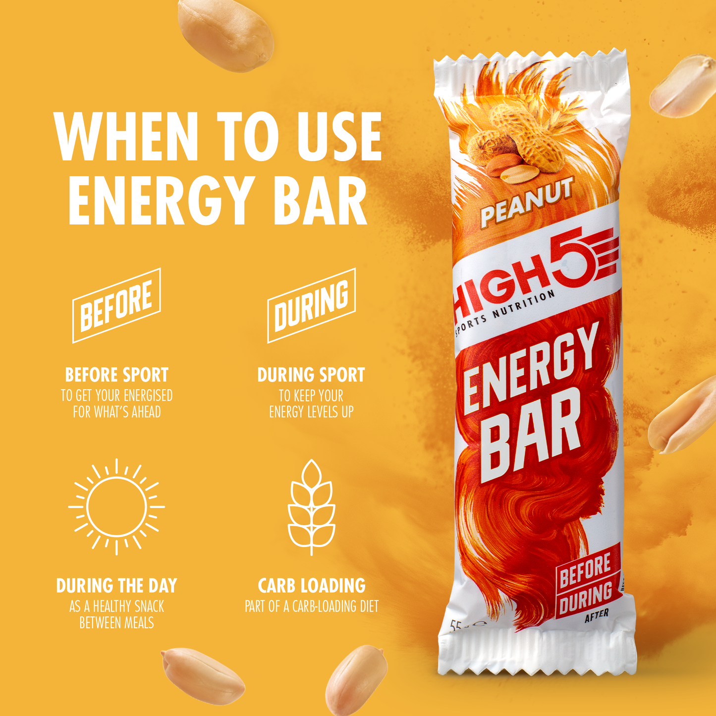 Barretta energetica HIGH5 ENERGY BAR (55 g) Arachidi