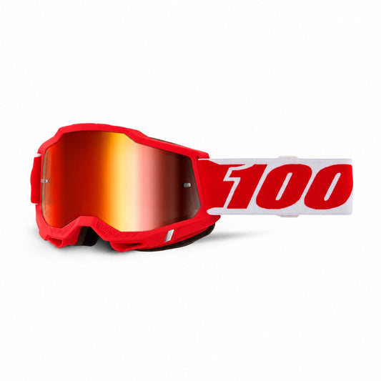 Maschera 100% ACCURI 2 RD001 con lente a specchio rossa