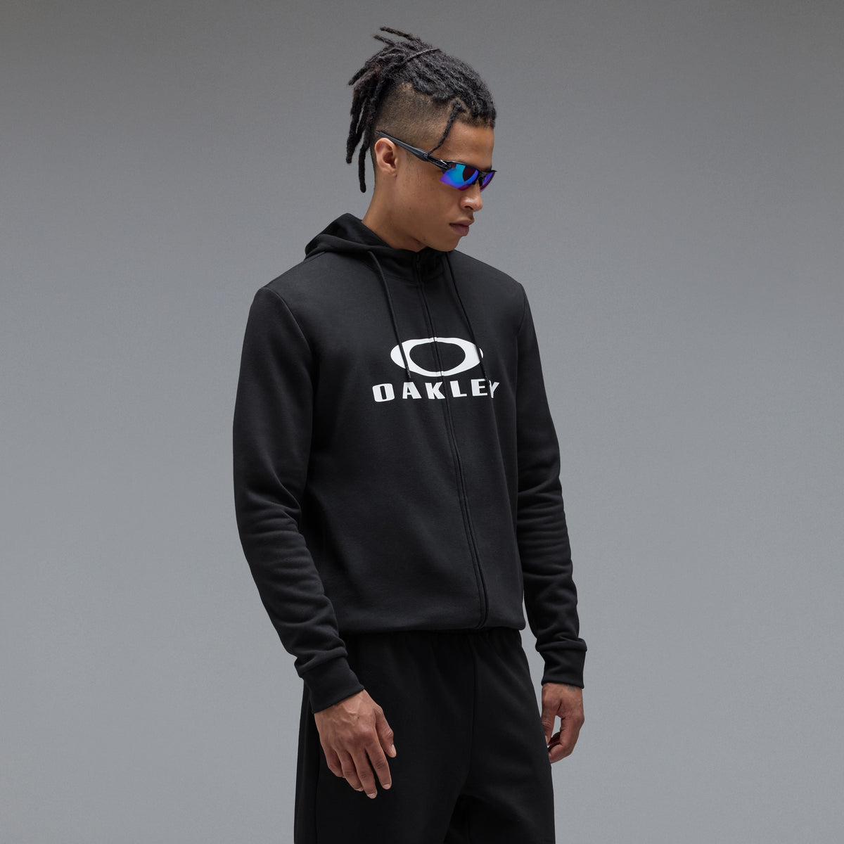 Felpa con Cappuccio OAKLEY BARK FZ HOODIE 2.0 Nero/Bianco