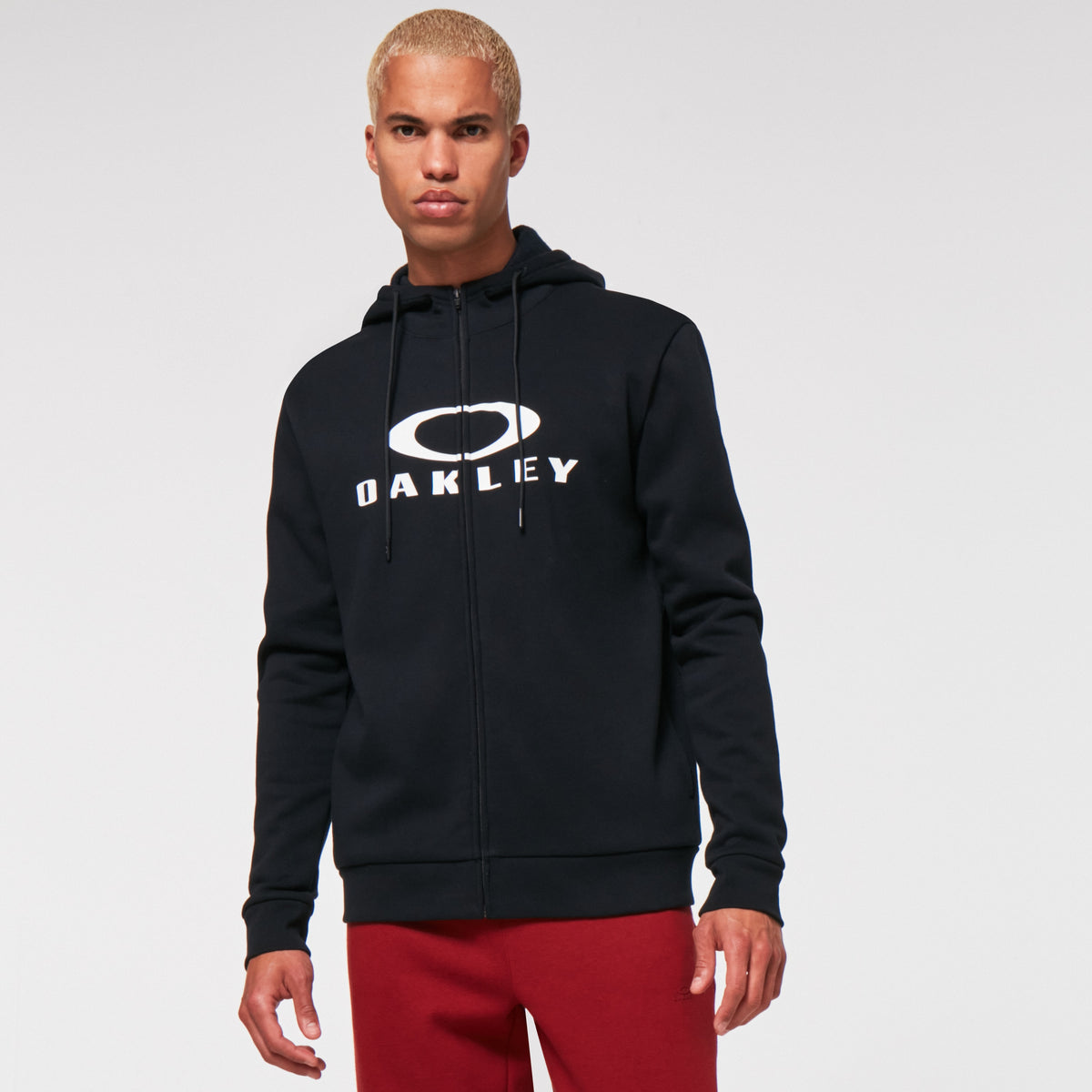 Felpa con Cappuccio OAKLEY BARK FZ HOODIE 2.0 Nero/Bianco