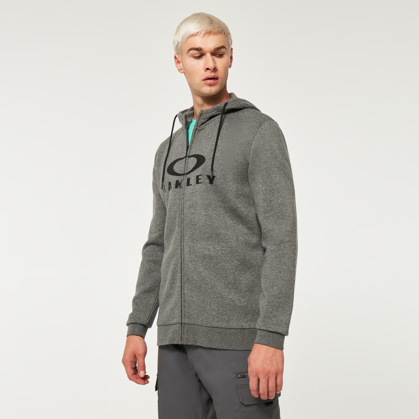 Felpa con cappuccio OAKLEY BARK FZ HOODIE 2.0 Nuovo Grigio Atletico