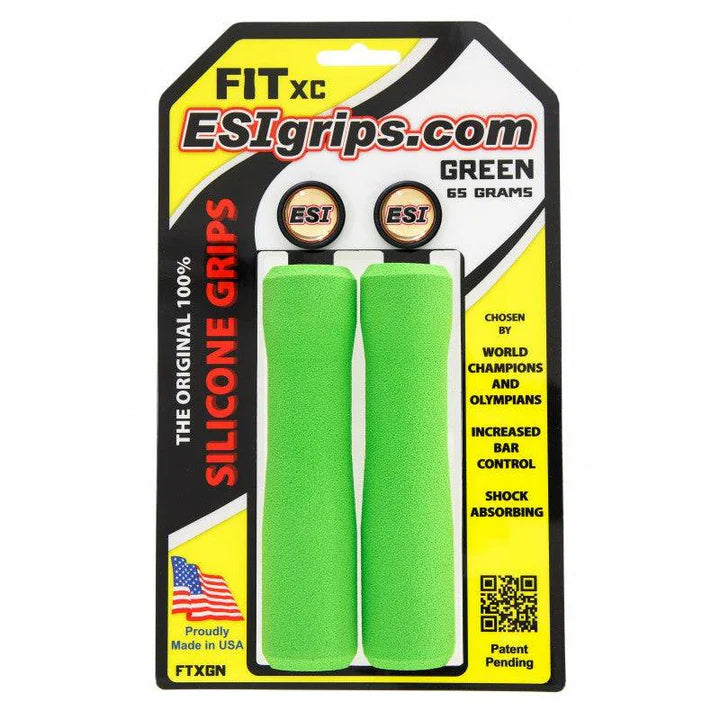 Manopole ESI FIT XC (EXTRA CHUNKY/CHUNKY COMBO) 130 mm Verde