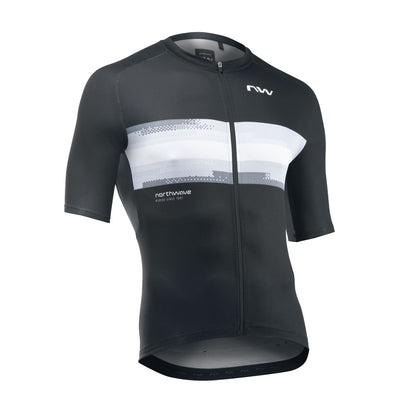 Maglia NORTHWAVE FORCE EVO Maniche Corte Nero/Bianco