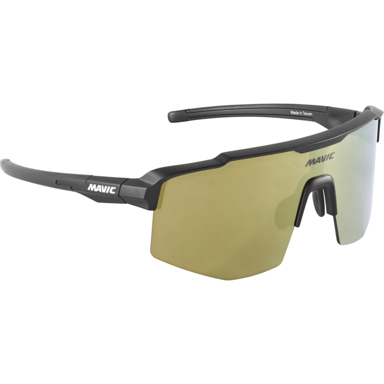 Occhiali Mavic MVS Shield neri con lente dorata