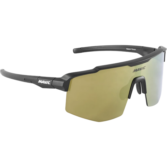 Occhiali Mavic MVS Shield neri con lente dorata