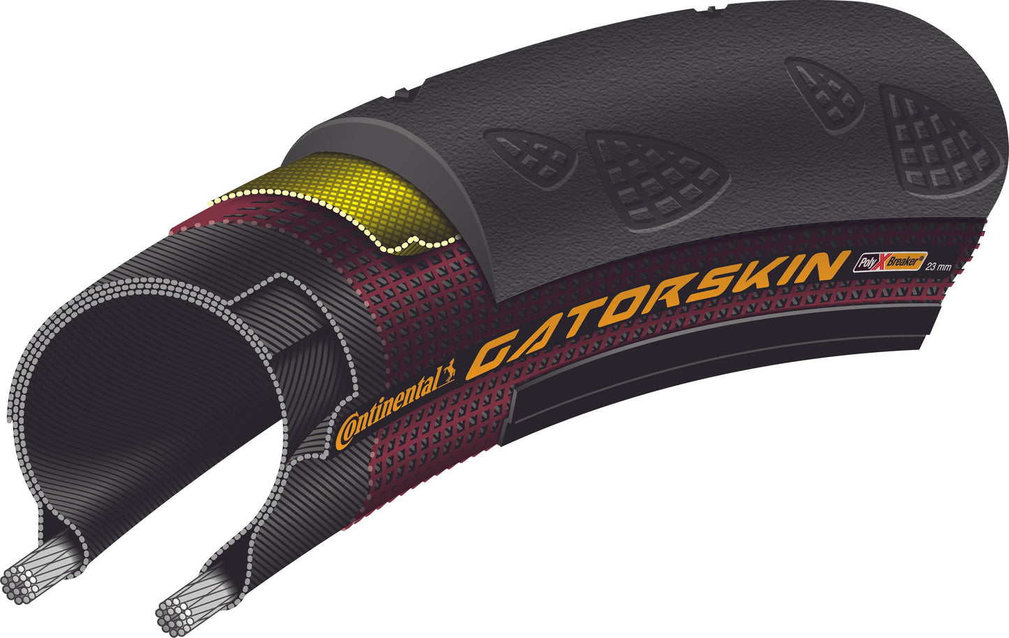 Pneumatico CONTINENTAL GATORSKIN 700x23c TubeType Black