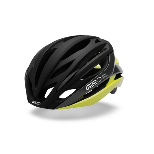 GIRO SYNTAX MIPS Casco da strada nero/giallo Hi Viz
