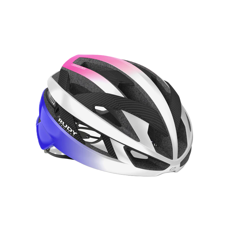 RUDY PROJECT REBEL CARBON Casco da strada bianco/viola/rosa