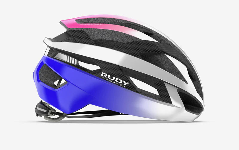 RUDY PROJECT REBEL CARBON Casco da strada bianco/viola/rosa